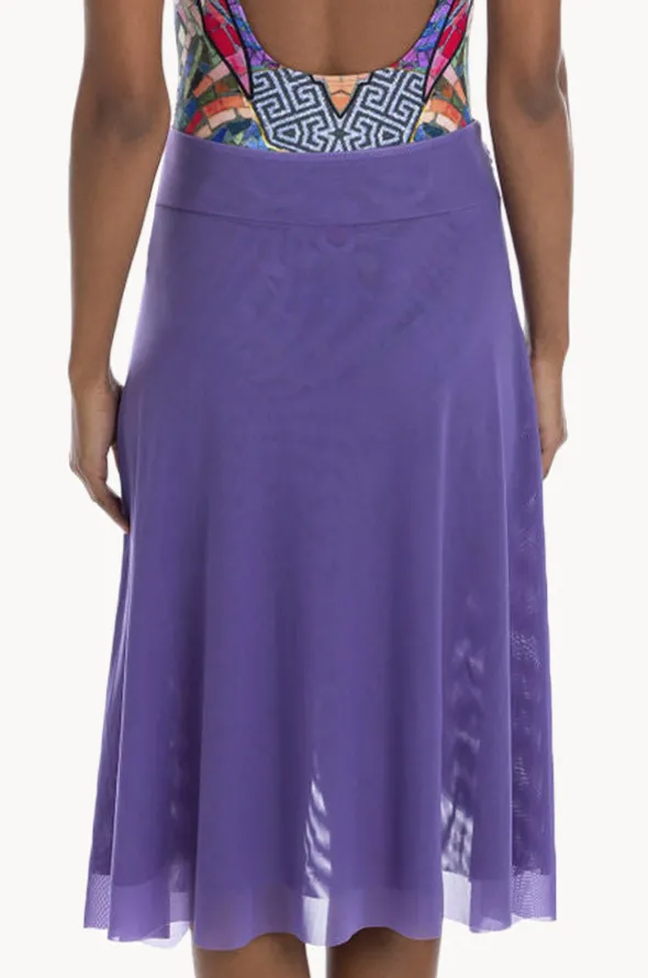 Plain Mesh Frill Skirt