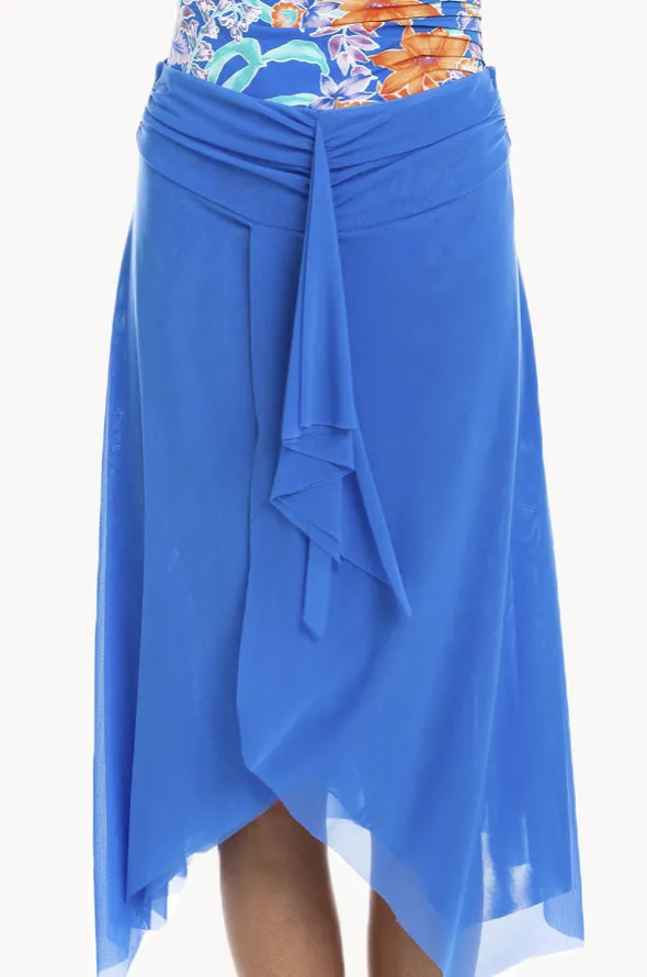 Plain Mesh Frill Skirt