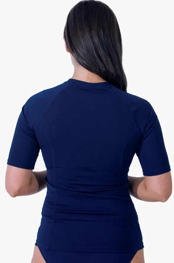 Plain Short Sleeve Suntop