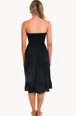 Plain Tiered Rouched Dress