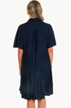 Plain Victoria Button Front Dress