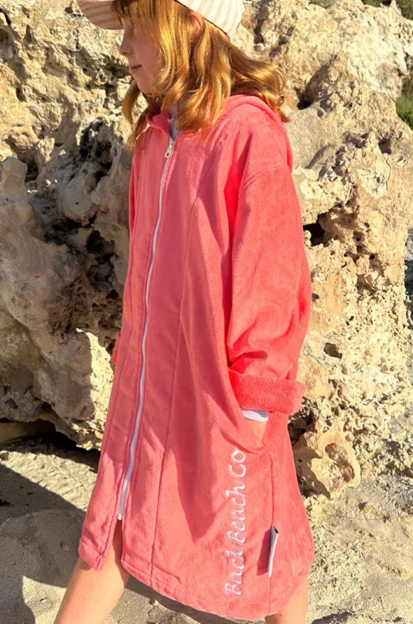 Salty Peach Hooded Towel Robe M/L