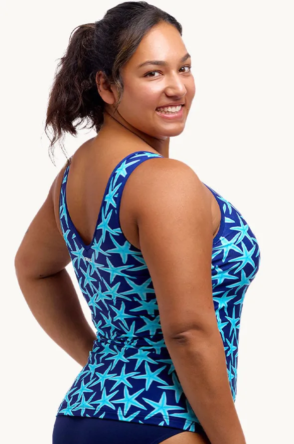 See Stars DD/E Cup Zip Front Tankini Separate
