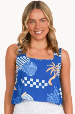 Seychelles Marina Crop Top
