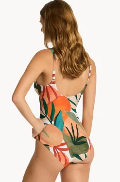 Tropaluxe Cross Front Scoop Back One Piece