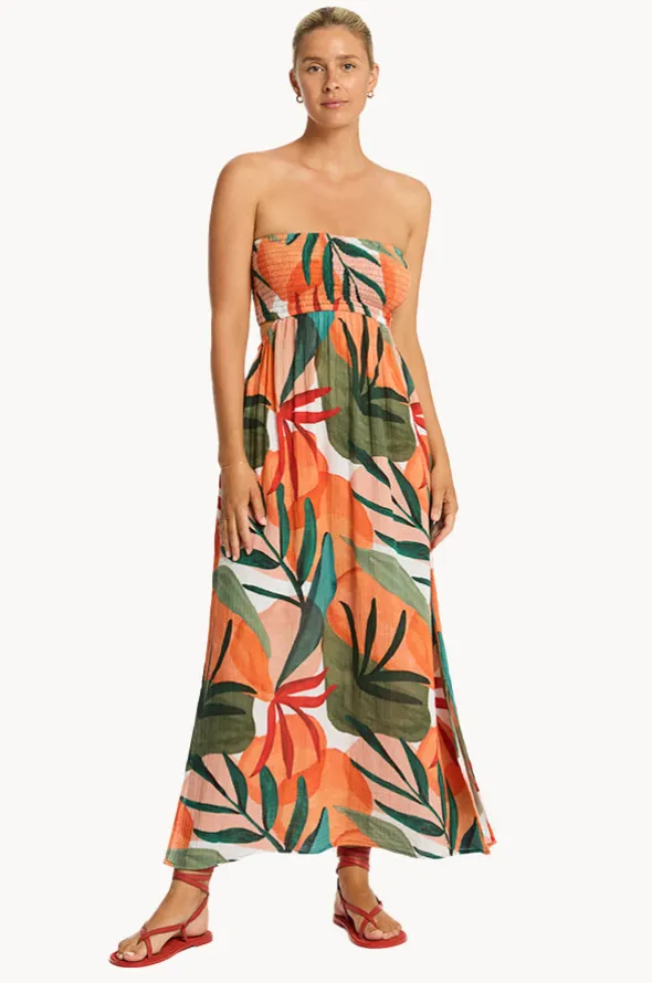 Tropaluxe Cutaway Bandeau Dress