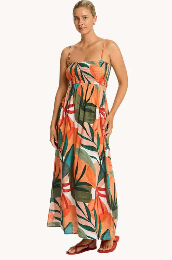 Tropaluxe Cutaway Bandeau Dress