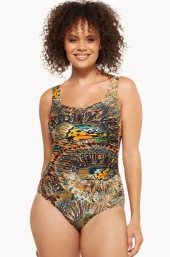 Zambia Gathered Square Neck One Piece