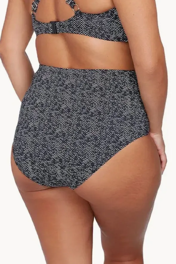 Zig Zag Rouched High Waist Pant
